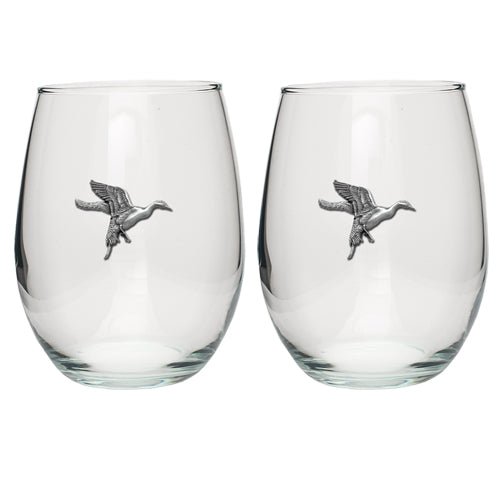Pintail Duck Stemless Goblets (Set of 2)