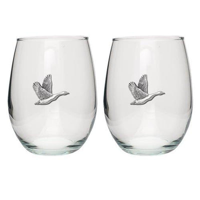 Canadian Goose Stemless Goblets (Set Of 2)