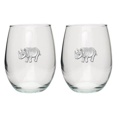Rhino Stemless Goblets (Set of 2)
