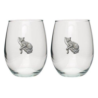 Leopard Stemless Goblets (Set of 2)