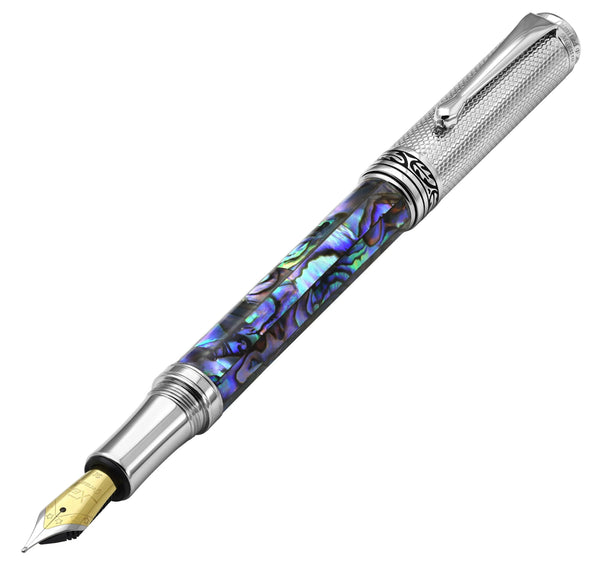 Maestro® Paua Abalone Sea Shell Fountain Pen (Medium Nib) - Chrome Plated - Gifts for You 'n Me