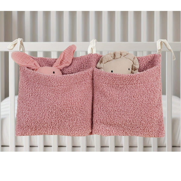 Teddy Fleece Double Pocket Bedside Hanging Storage- PLUSHIE FRIENDZ