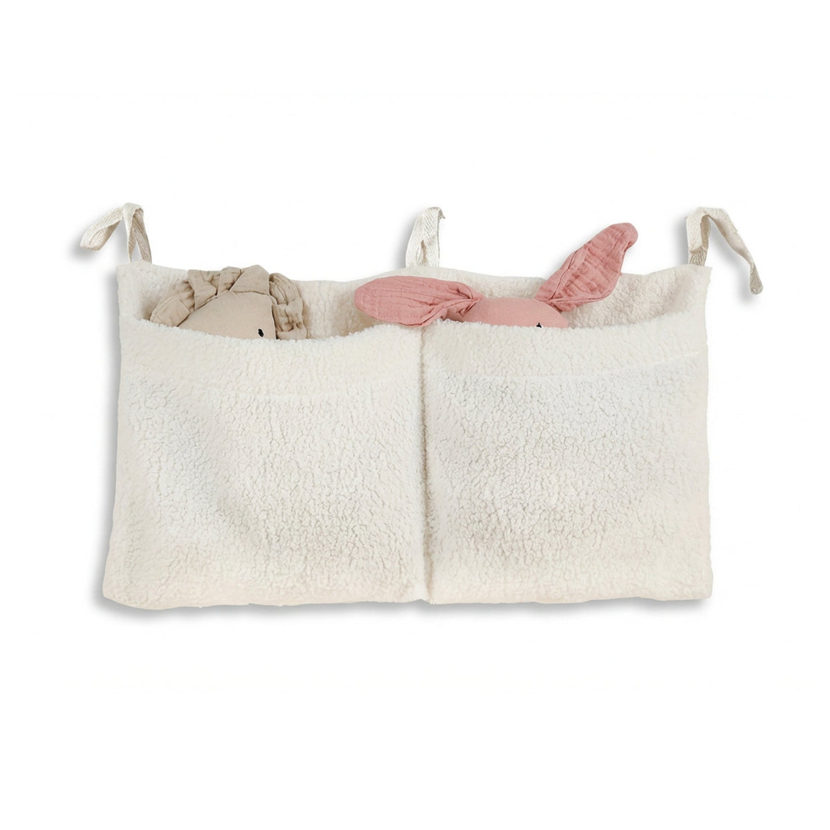 Teddy Fleece Double Pocket Bedside Hanging Storage- PLUSHIE FRIENDZ