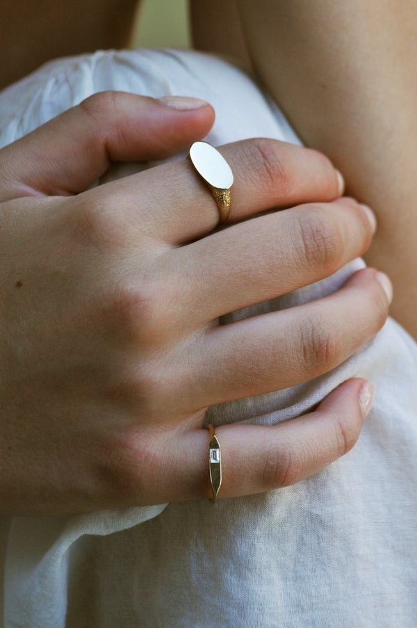 SIGNET 105 | Silver + Diamond