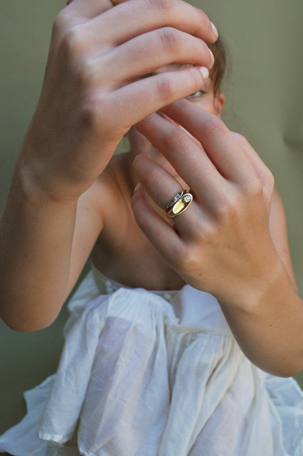 SIGNET 105 | Silver + Diamond