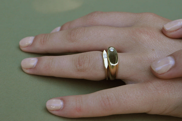 SIGNET 105 | Silver + Diamond