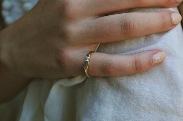 SIGNET 105 | Silver + Diamond