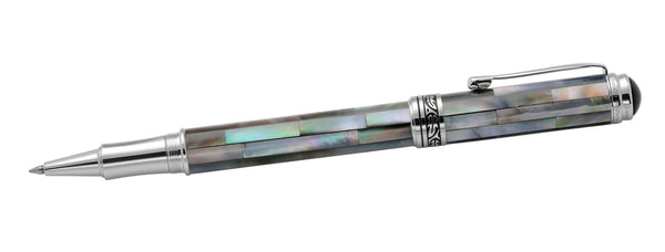 Maestro® Black Mother of Pearl & Platinum Plated Rollerball Pen - Gifts for You 'n Me