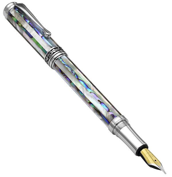 Maestro® Jubilee Mother of Pearl and Abalone Seashell Medium Fountain Pen - Gifts for You 'n Me