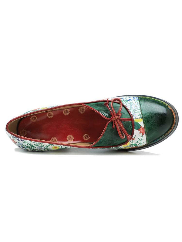 Vintage Hand-embossed Leather Shoes