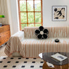 Boho Striped Jacquard Throw Sofa Slipcover Chenille Sofa Throws for Couches for Pets Kids Home Decor - Orange / 180x130cm (70" x 51")