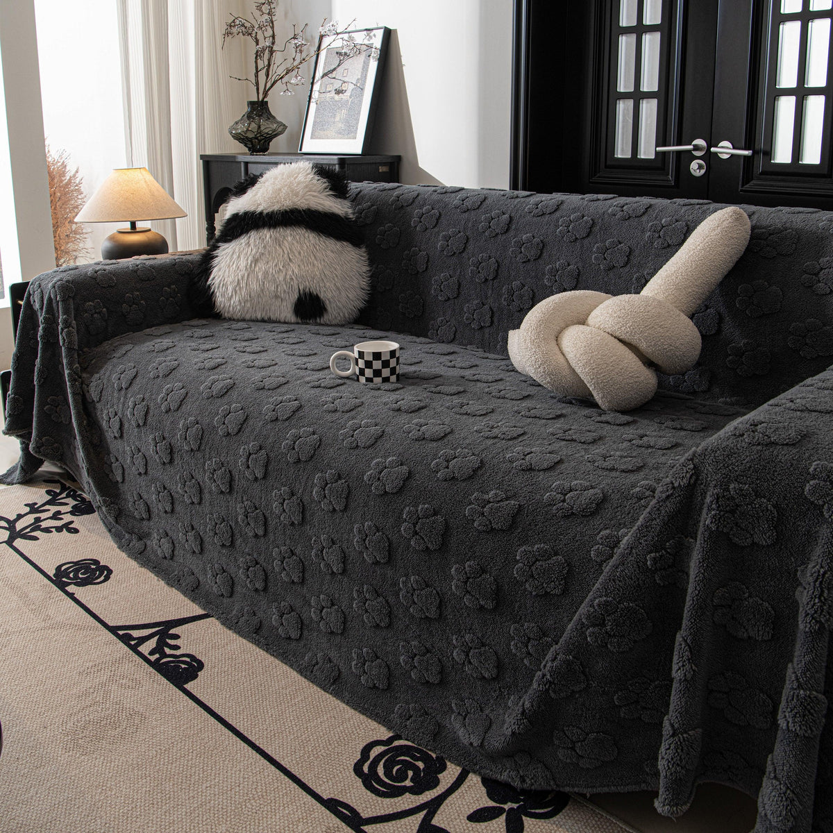 Plush Jacquard Blankets for The Sofa Soft Slipcover Sectional Cover Throws for Sofas