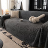 Plush Warm Decor Couch Cover Soft Jacquard Fleece Throw Blankets for Bed Couch Sofa Chair - Dark Gray / 180x90cm (70" x 35")