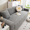 Jacquard Leaf Stretch Sofa Protector Cover Soft Washable Spandex Couch Slipcover - Dark Gray / 1-Seater