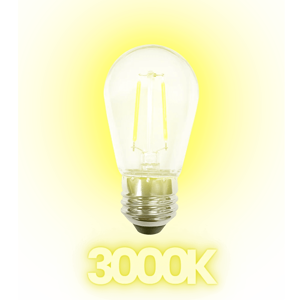 SL101 Replacement Light Bulbs 2W LED S14 E26 12V Low Voltage Edison Style for Bistro String Lights