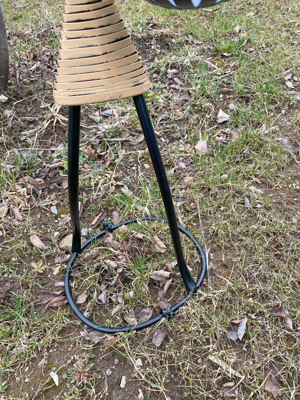 Abstract Tribal Lady Figurine Metal Sculpture On Head with Solar light - Gifts for You 'n Me