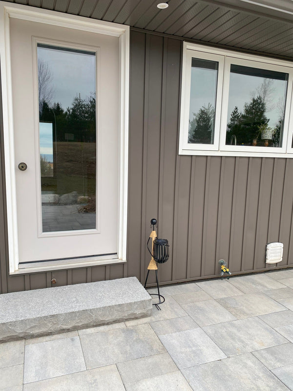 Abstract Tribal Lady Figurine Metal Sculpture holding Solar LED light