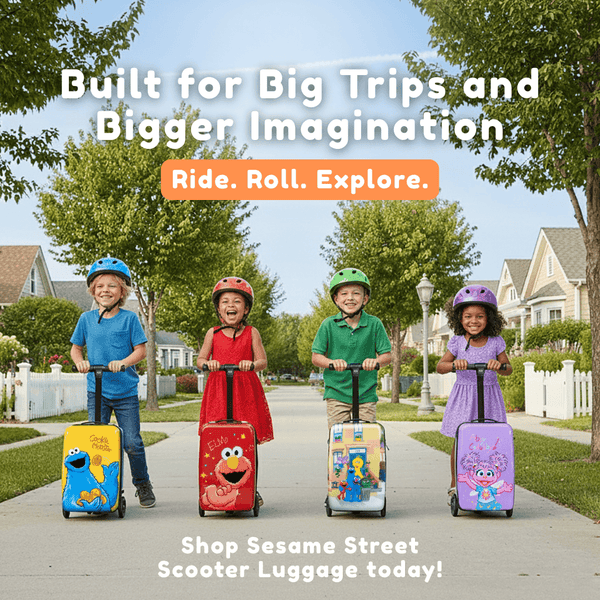 Sesame Street Gang 4-in-1 Detachable Scooter Luggage