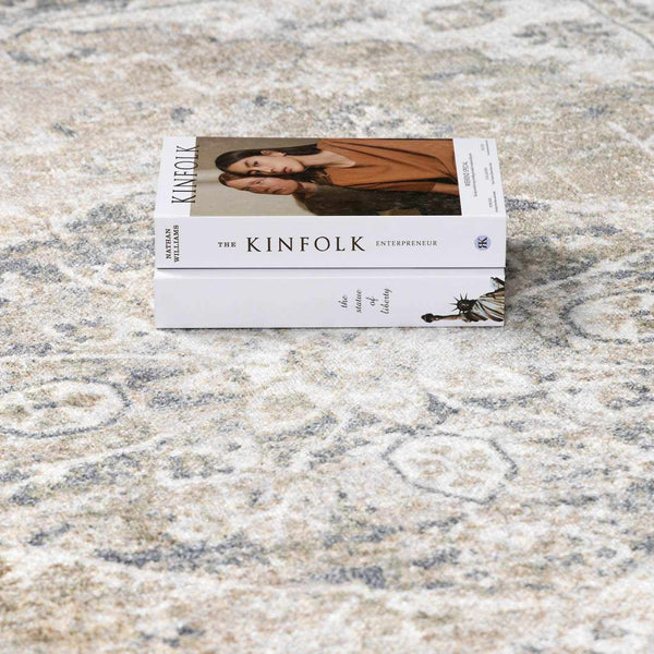 Rudo Beige Flat Pile Washable Rug