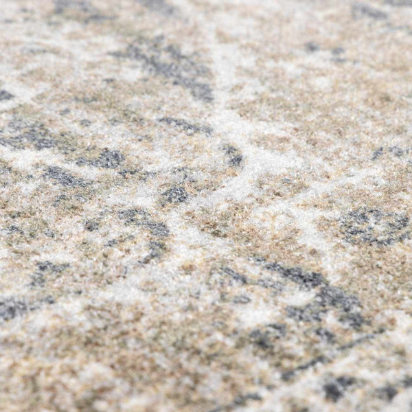 Rudo Beige Flat Pile Washable Rug