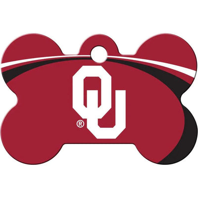 Oklahoma Sooners  NCAA Pet ID Tag - Large Bone