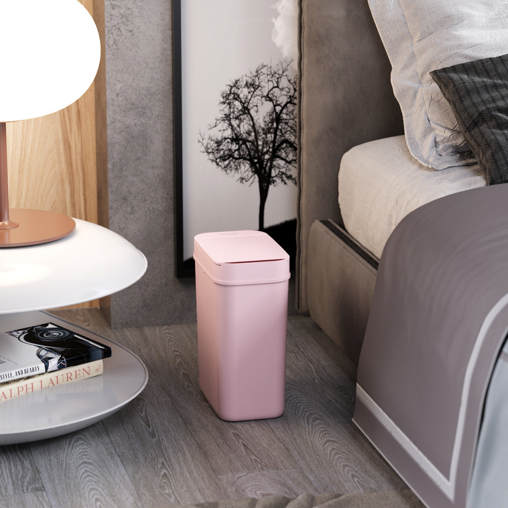 3 Gallon / 10 Liter Plastic Sensor Trash Can (Pink)
