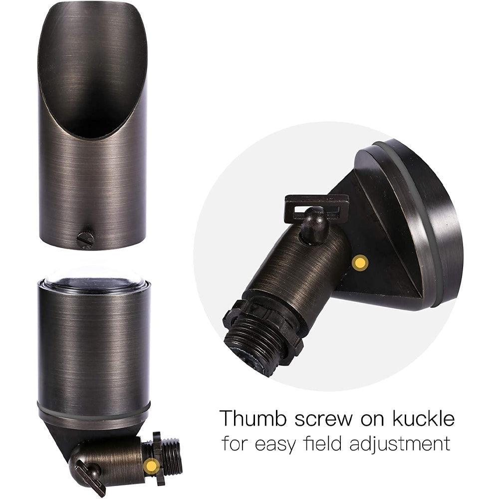 SPB12 3W-12W Adjustable Integrated LED 12V Low Voltage Outdoor Landscape Lighting Brass Spotlight
