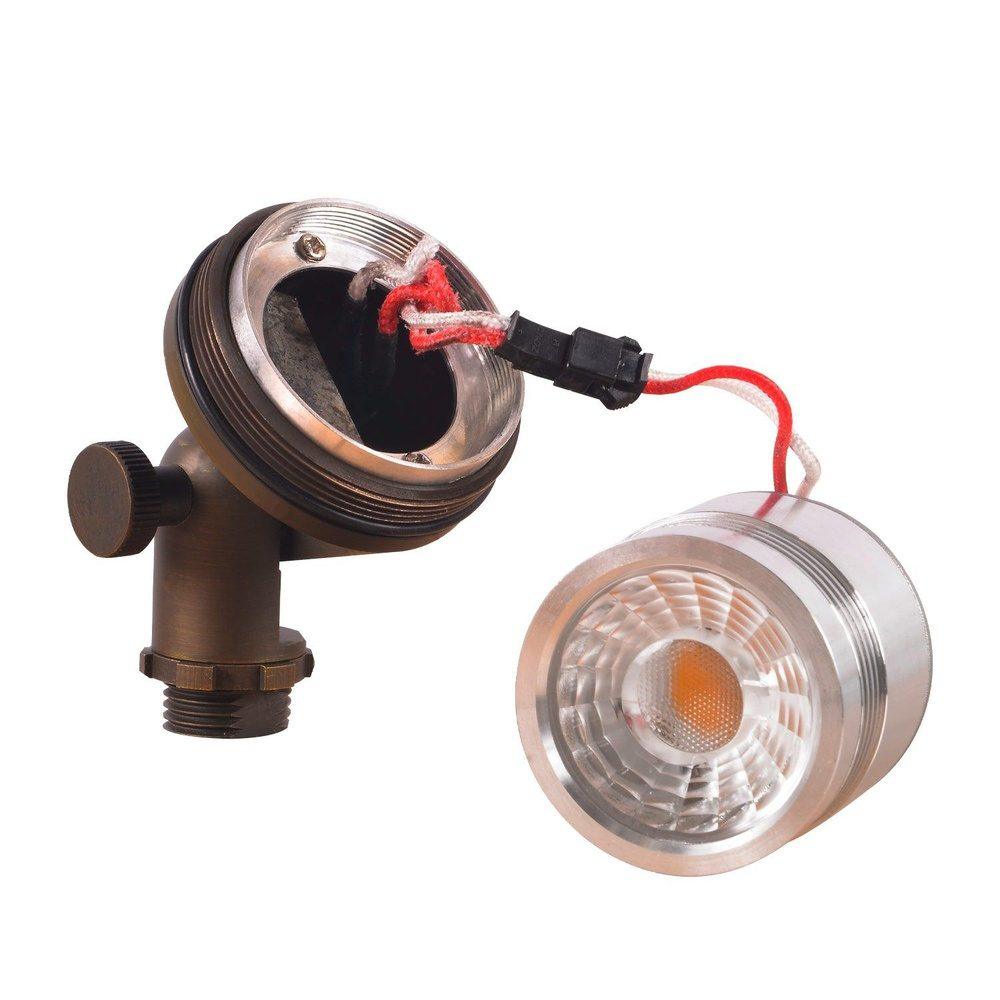 SPB12 3W-12W Adjustable Integrated LED 12V Low Voltage Outdoor Landscape Lighting Brass Spotlight