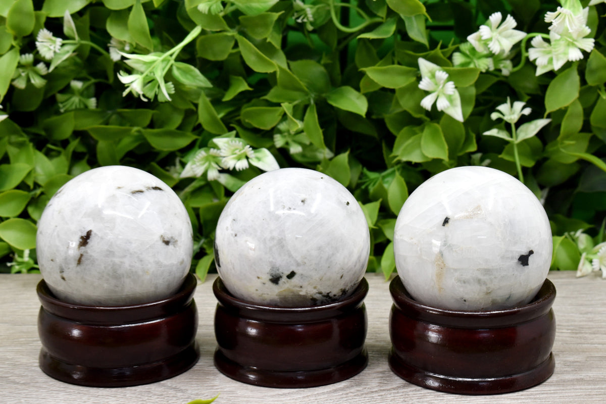 1Pc Rainbow Moonstone Sphere Crystal Ball Healing Sphere