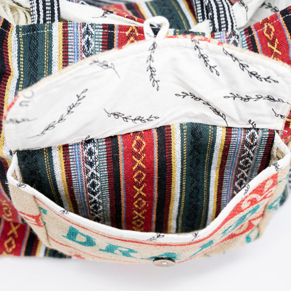 Recycled Travel Tote Delhi Rice Love