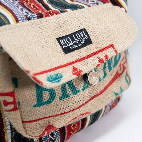 Recycled Travel Tote Delhi Rice Love