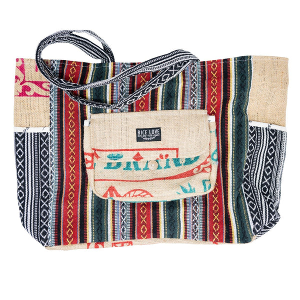 Recycled Travel Tote Delhi Rice Love