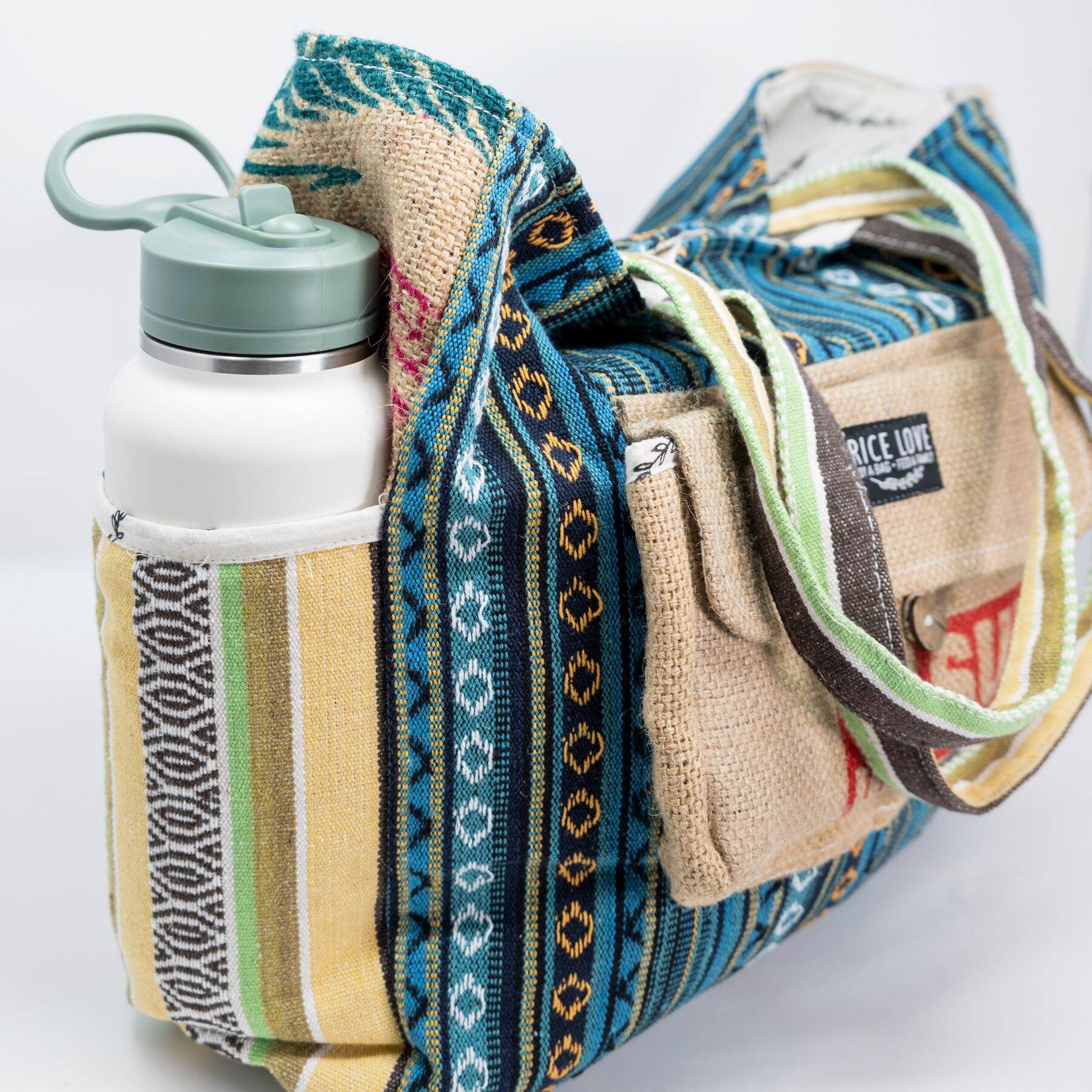 Recycled Travel Tote Goa Rice Love