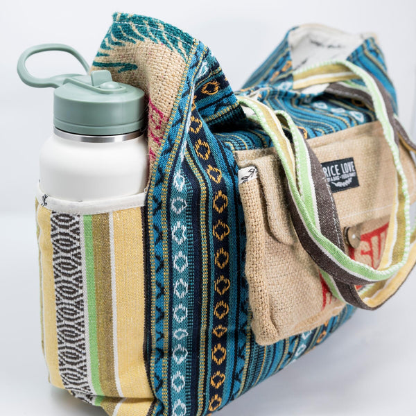 Recycled Travel Tote Goa Rice Love