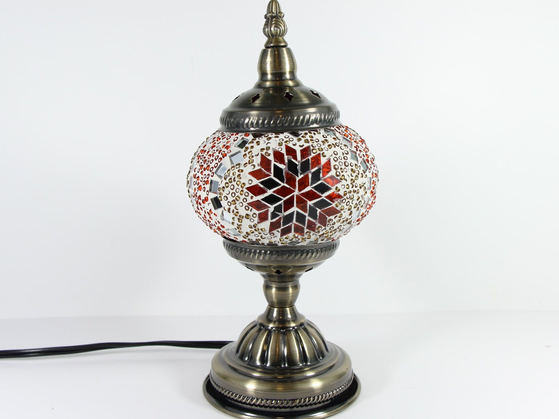 Turkish Mosaic Table Lamp with Bronze Finish - ACL8