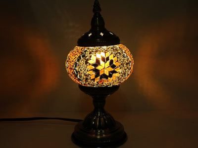 Turkish Mosaic Table Lamp with Bronze Finish - ACL8