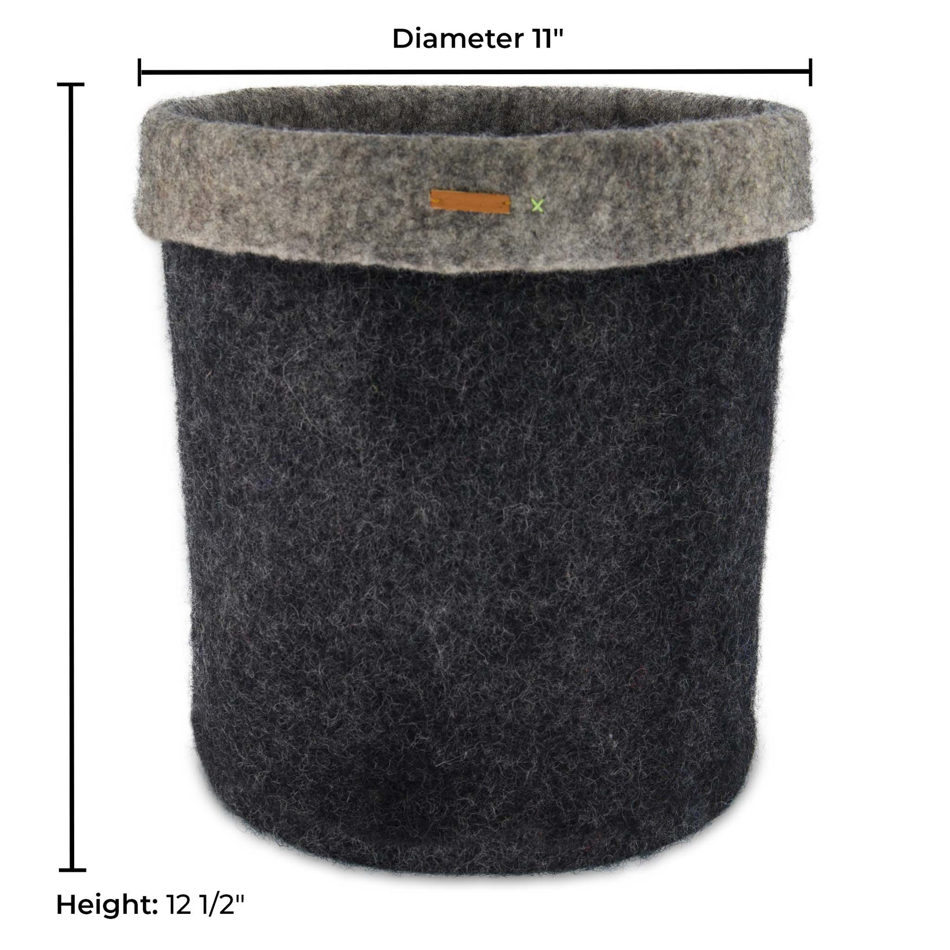 Felt Storage Basket - Black