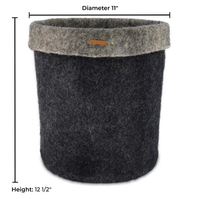 Felt Storage Basket - Black