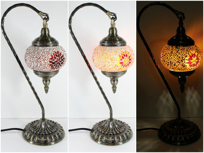 Hanging Swan Turkish Mosaic Table Lamp - ASL6