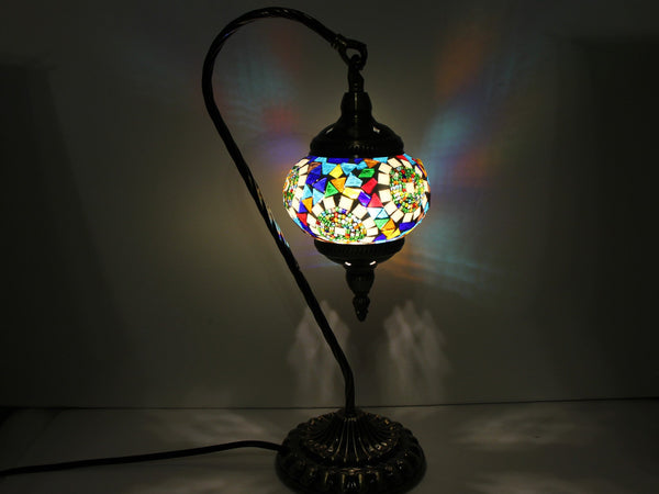 Hanging Swan Turkish Mosaic Table Lamp - ASL4