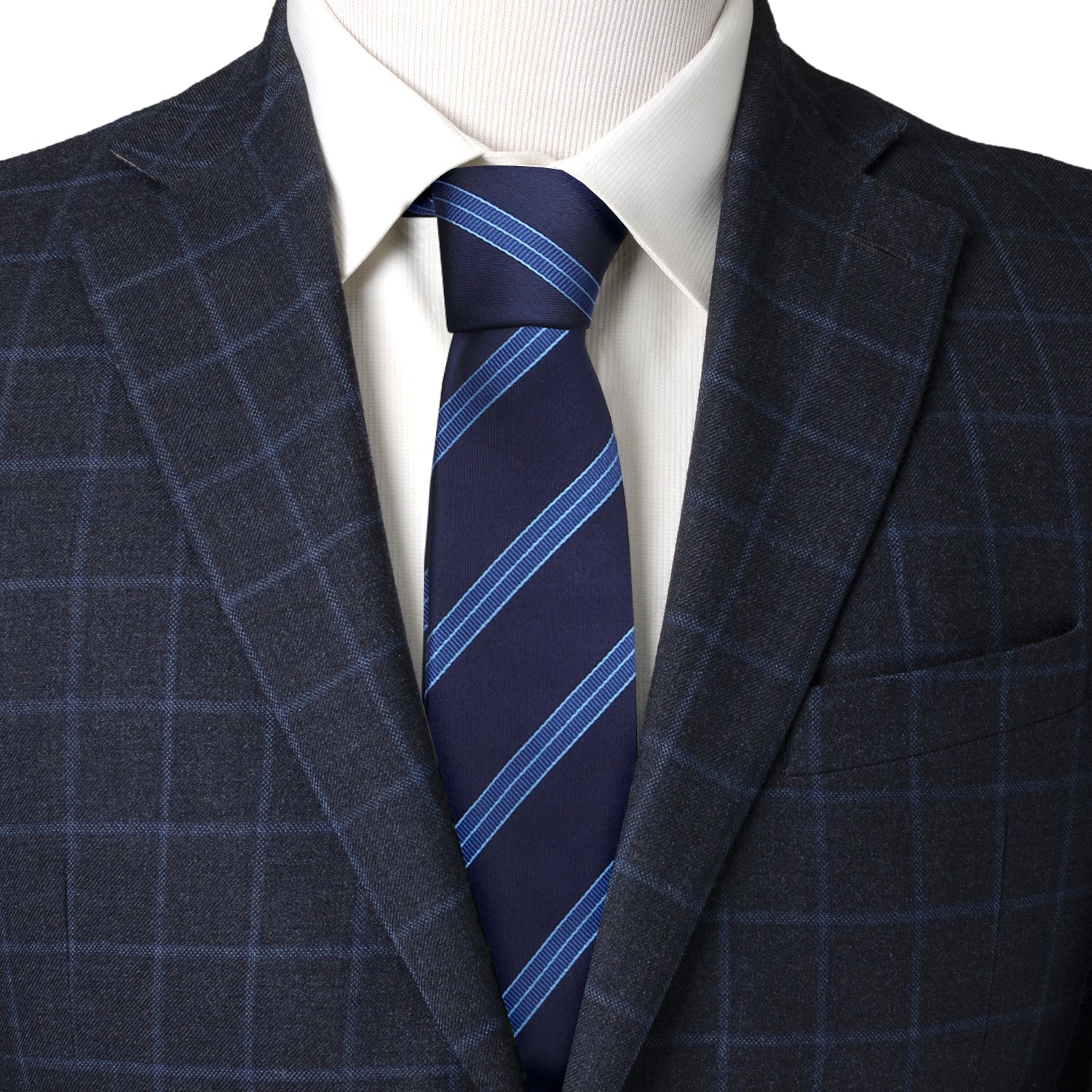 Star Trek Enterprise Flight Blue Stripe Men's Tie