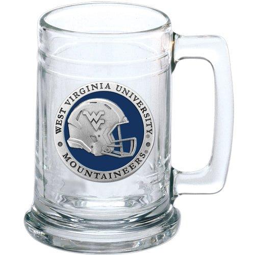 West Virginia University Helmet Stein