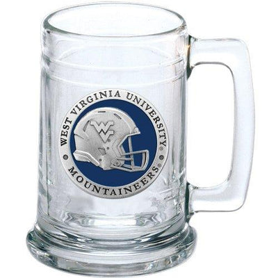 West Virginia University Helmet Stein