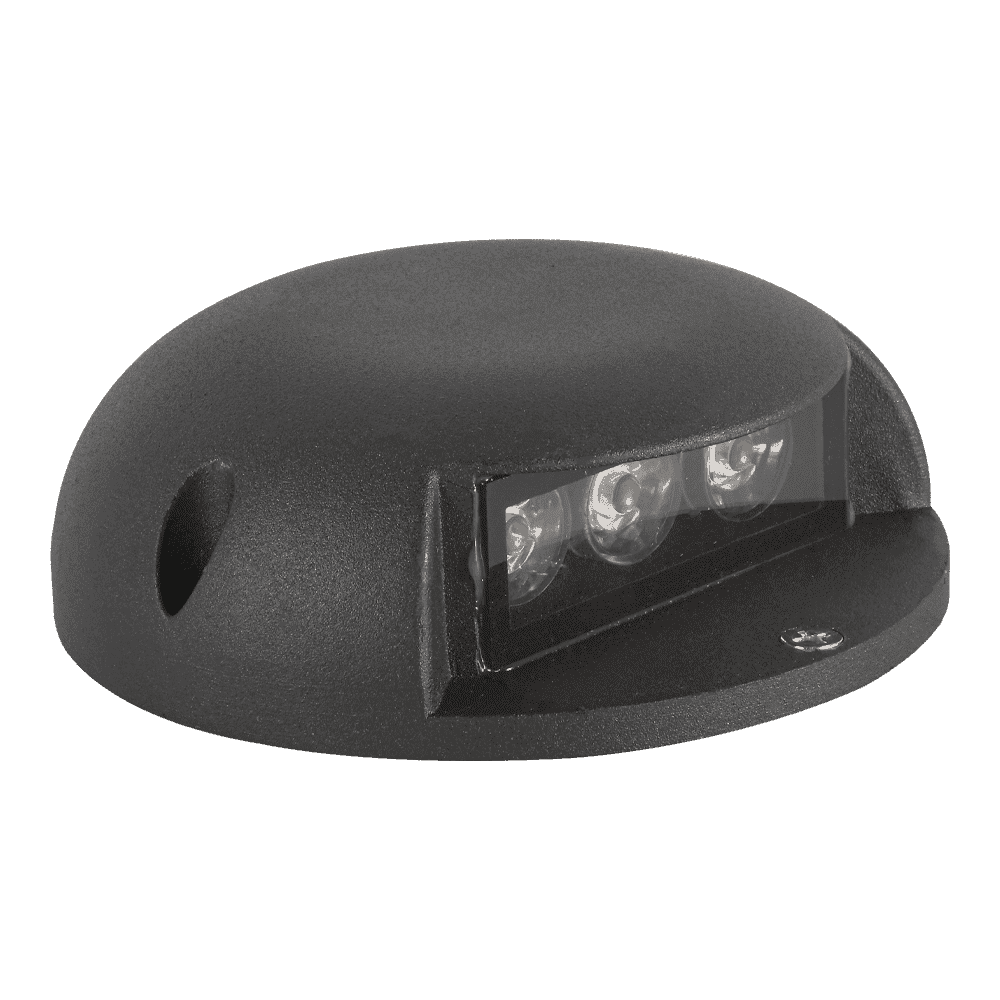 STA05 3W 12V Low Voltage Cast Aluminum Round Surface Mount LED Step or Deck Light