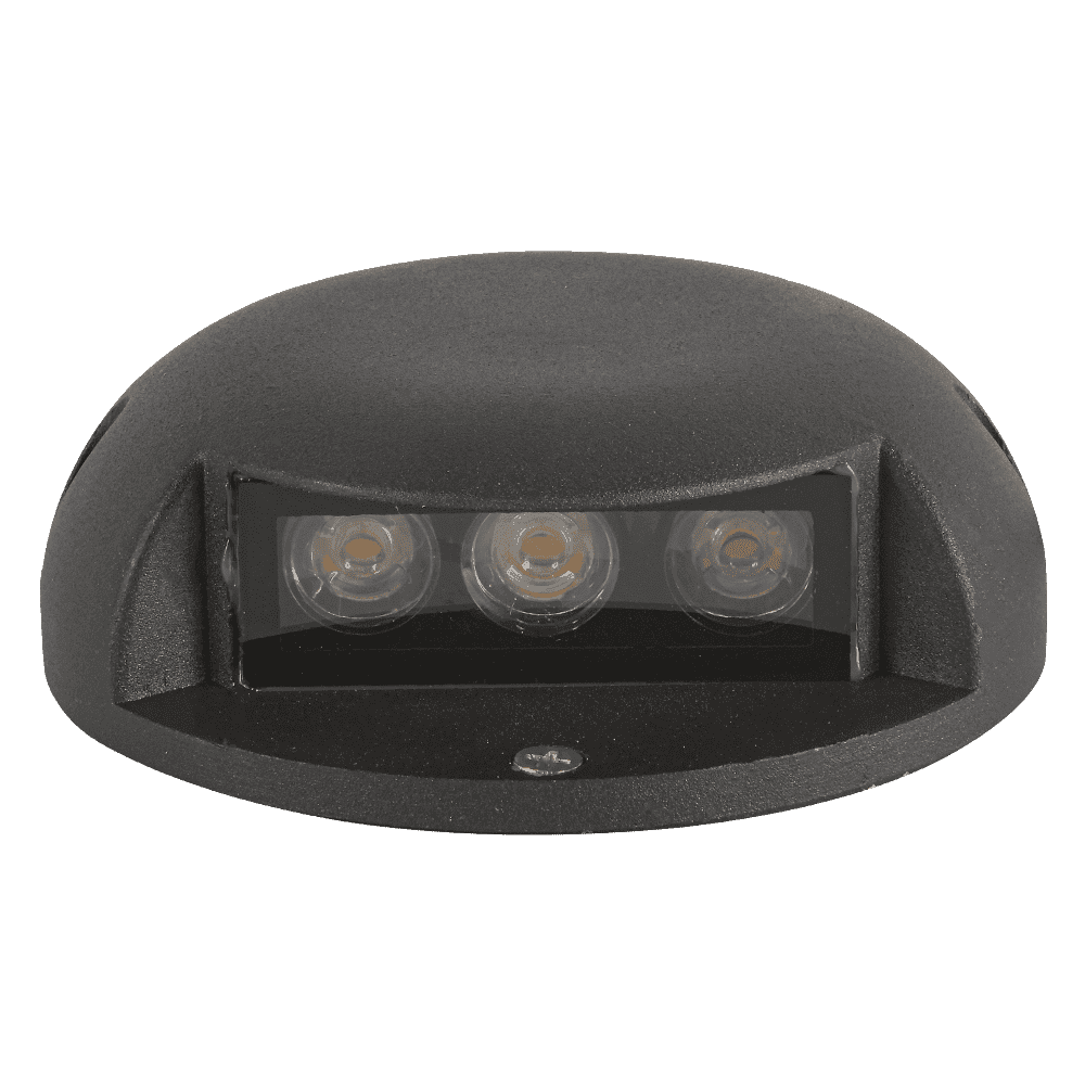 STA05 3W 12V Low Voltage Cast Aluminum Round Surface Mount LED Step or Deck Light