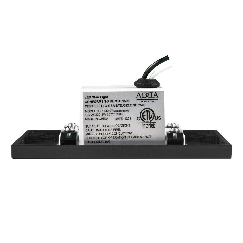 STA07 3.5W 3CCT 12V Low Voltage Rectangular Waterproof Horizontal Integrated LED Aluminum Stairs Step Light Fixture