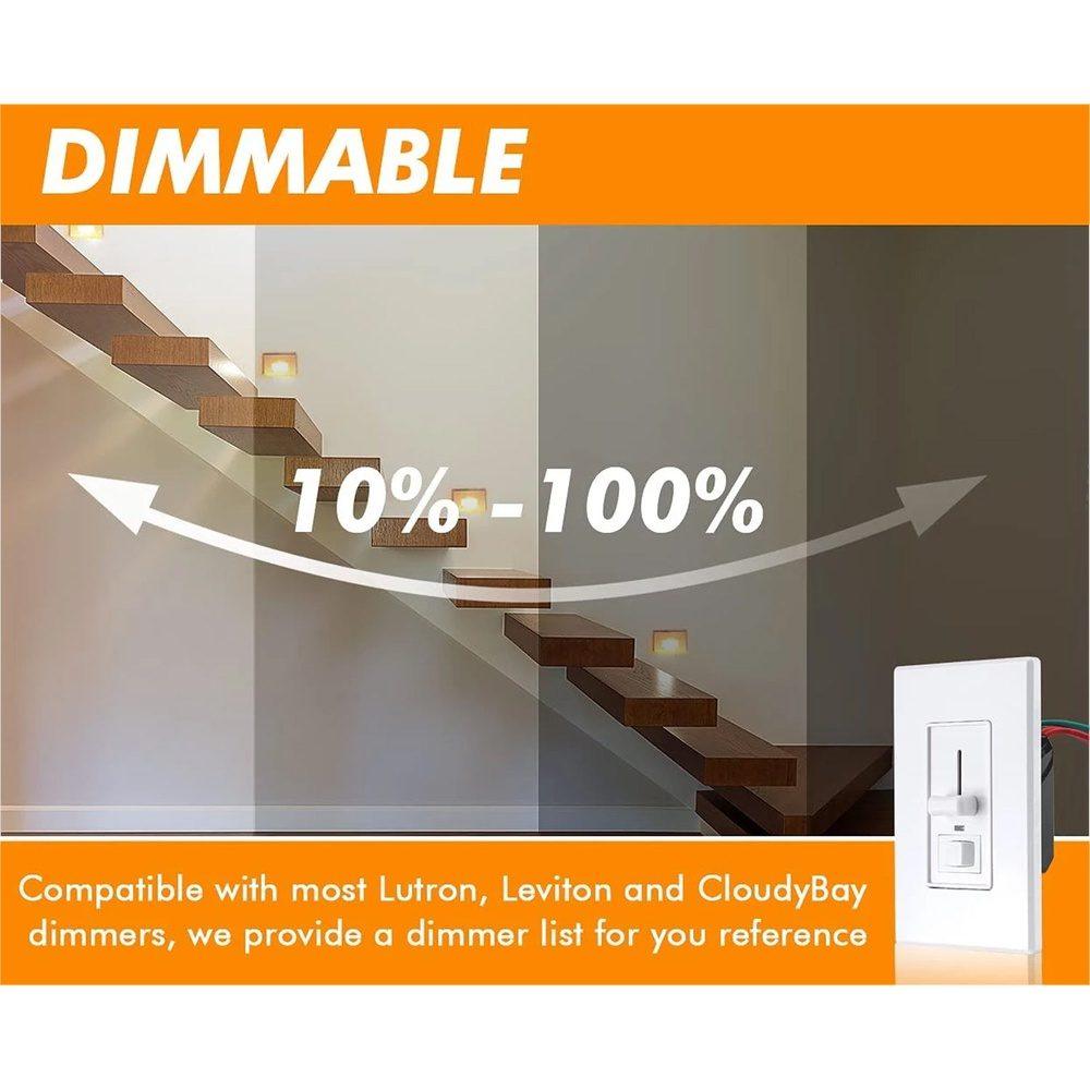 STA07 3.5W 3CCT 12V Low Voltage Rectangular Waterproof Horizontal Integrated LED Aluminum Stairs Step Light Fixture