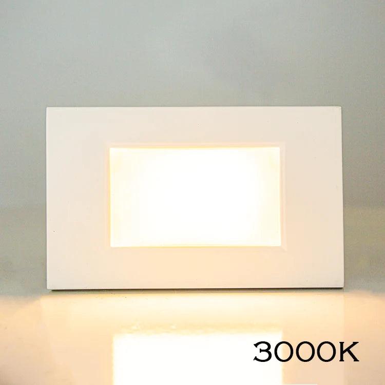 STA10 3.5W 3CCT 12V Low Voltage Rectangular Waterproof Horizontal Integrated LED Aluminum Stair Step Light Fixture