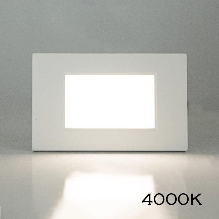 STA10 3.5W 3CCT 12V Low Voltage Rectangular Waterproof Horizontal Integrated LED Aluminum Stair Step Light Fixture