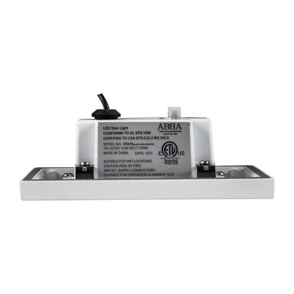 STA10 3.5W 3CCT 12V Low Voltage Rectangular Waterproof Horizontal Integrated LED Aluminum Stair Step Light Fixture